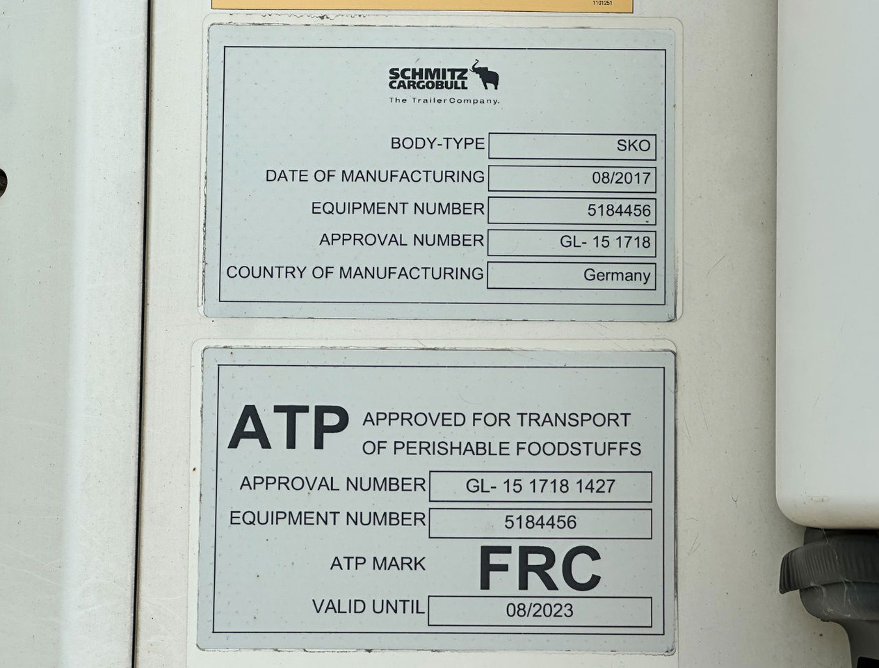 Chladírenský návěs Schmitz Cargobull SCBS3B Carrier Vector 1550 Tail Lift 275 CM High Inside TOP Condition: obrázek 24