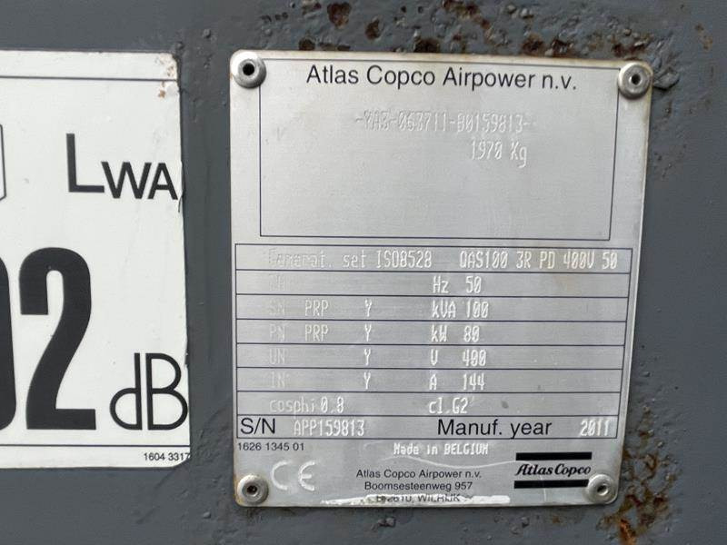 Elektrický generátor Atlas-Copco QAS 100: obrázek 14