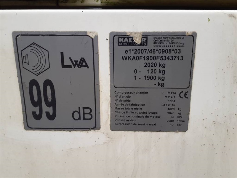 Kaeser M 114 - N - Mobilní kompresor: obrázek 2 Kaeser M 114 - N - Mobilní kompresor: obrázek 2