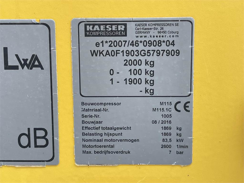 Kaeser M 115 - N - Mobilní kompresor: obrázek 5 Kaeser M 115 - N - Mobilní kompresor: obrázek 5