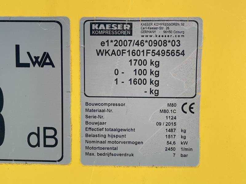 Kaeser M 80 - N - Mobilní kompresor: obrázek 4 Kaeser M 80 - N - Mobilní kompresor: obrázek 4
