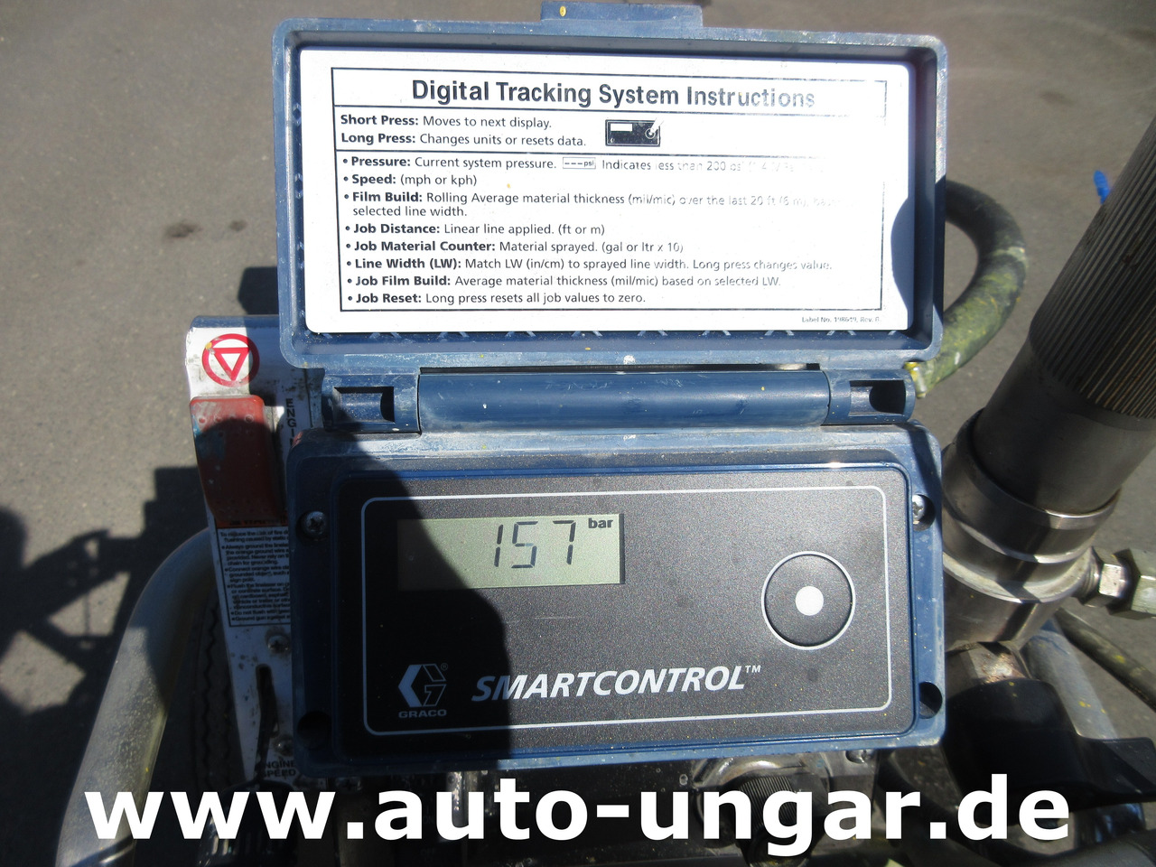 Technika pro ukládaní asfaltu Graco LineLazer III 3900 Linedriver ride-on striper Roadmarking Straßenmarkierung: obrázek 11
