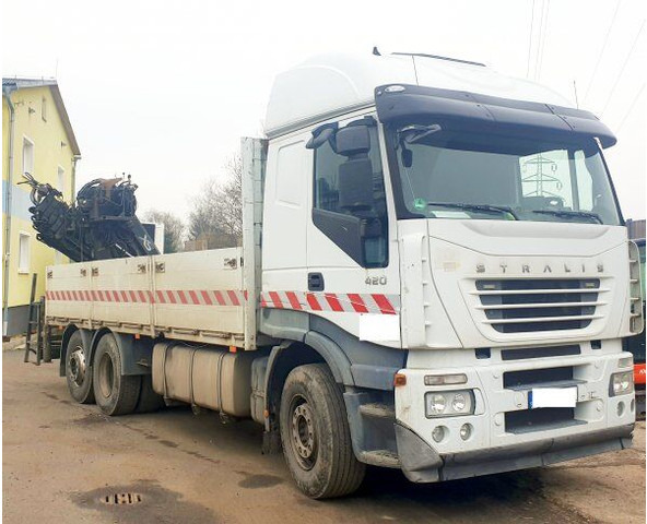 Iveco Stralis 420 - Nákladní automobil valníkový/ Plošinový, Auto s hydraulickou rukou: obrázek 1 Iveco Stralis 420 - Nákladní automobil valníkový/ Plošinový, Auto s hydraulickou rukou: obrázek 1
