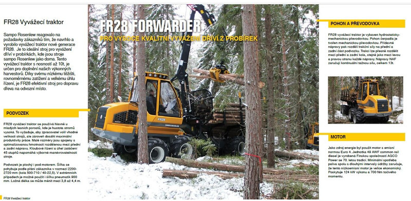 Vyvážecí souprava Sampo FR28 Rosenlew: obrázek 13
