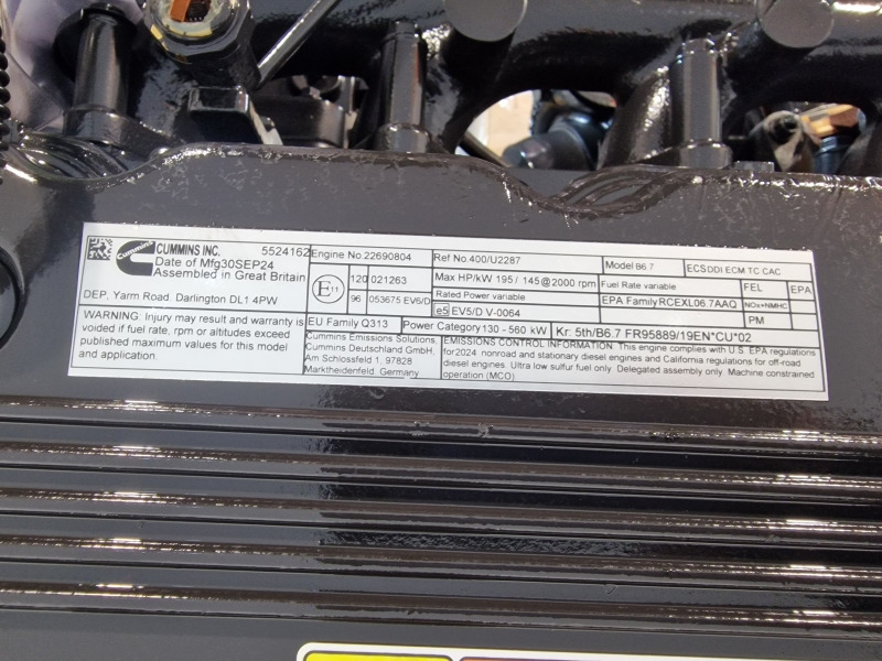 Motor pro Stavební technika Cummins JCB QSB6.7 CM2350 CPL5235 New 2024 Engine (Plant): obrázek 16