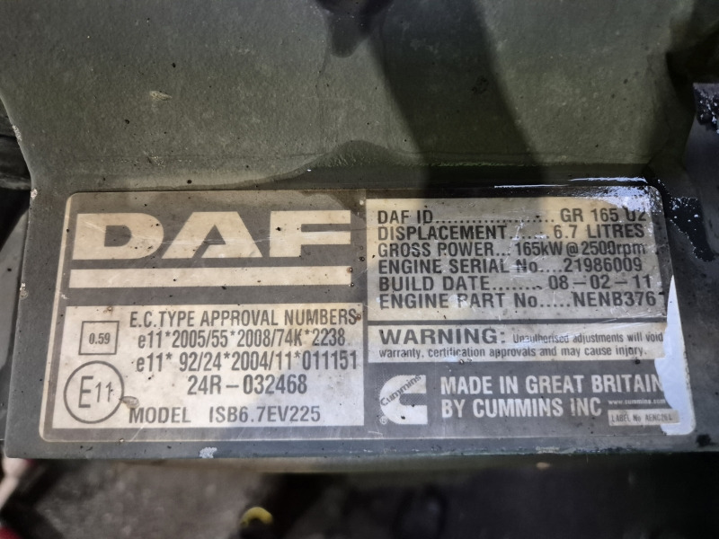DAF GR165U2 EUR5 Engine (Truck) - Motor pro Nákladní auto: obrázek 2 DAF GR165U2 EUR5 Engine (Truck) - Motor pro Nákladní auto: obrázek 2