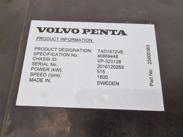Volvo TAD1672VE Engine (Industrial) New - Motor pro Průmyslová technika: obrázek 4 Volvo TAD1672VE Engine (Industrial) New - Motor pro Průmyslová technika: obrázek 4