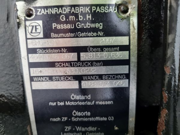 Převodovka pro Průmyslová technika ZF Industrial  6WG-201 3001 Gearbox Industrial: obrázek 11