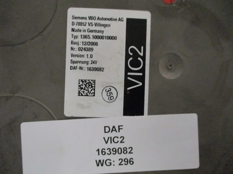 DAF 1639082 VIC2 1.0 MODULE - Elektrický systém: obrázek 2 DAF 1639082 VIC2 1.0 MODULE - Elektrický systém: obrázek 2