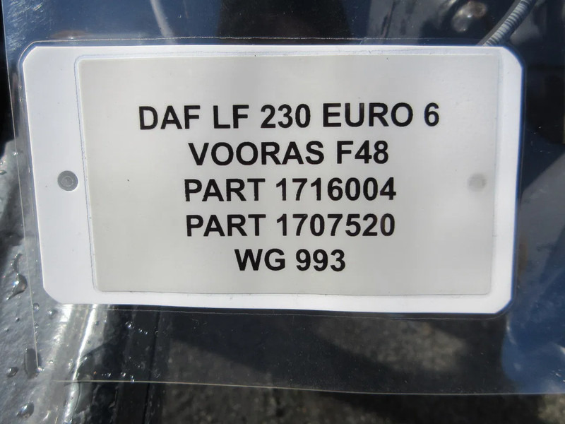 DAF 17160044 // 1707520 TYPE F48 VOORAS DAF LF 230 EURO 6 MODEL 2020 - Přední náprava pro Nákladní auto: obrázek 5 DAF 17160044 // 1707520 TYPE F48 VOORAS DAF LF 230 EURO 6 MODEL 2020 - Přední náprava pro Nákladní auto: obrázek 5