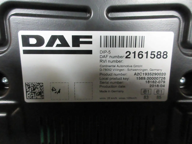 DAF 2161588 INSTRUMENTENPANEEL DAF XF CF 450 EURO 6 MODEL 2020 - Palubní deska pro Nákladní auto: obrázek 5 DAF 2161588 INSTRUMENTENPANEEL DAF XF CF 450 EURO 6 MODEL 2020 - Palubní deska pro Nákladní auto: obrázek 5