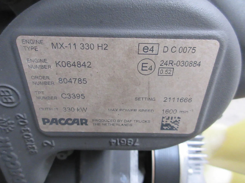 DAF 2189684 // 2164501 // 0452051 // 2111666// MX 11 330 H2 DAF XF CF EURO 6 - Motor pro Nákladní auto: obrázek 5 DAF 2189684 // 2164501 // 0452051 // 2111666// MX 11 330 H2 DAF XF CF EURO 6 - Motor pro Nákladní auto: obrázek 5
