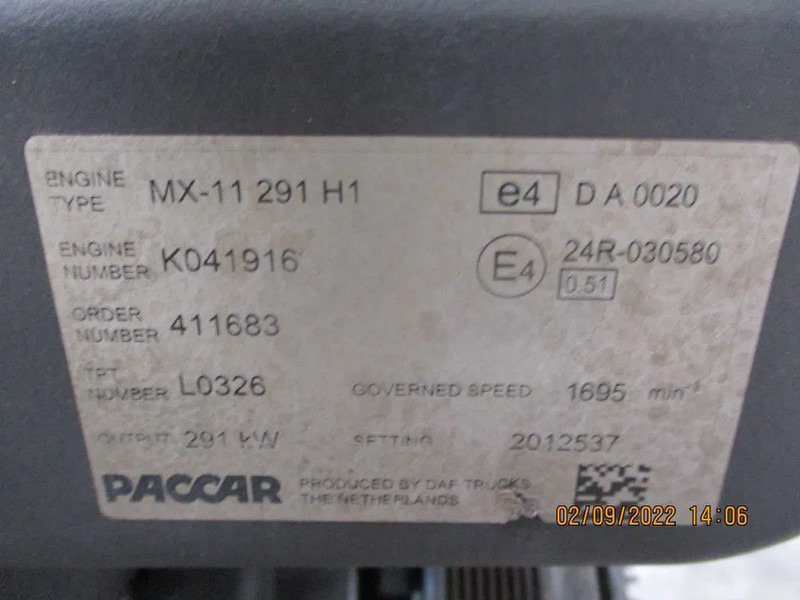 DAF 2301466//1972204//2190054//DAF CF MX 11 H1 400 PK EURO 6 - Motor pro Nákladní auto: obrázek 5 DAF 2301466//1972204//2190054//DAF CF MX 11 H1 400 PK EURO 6 - Motor pro Nákladní auto: obrázek 5