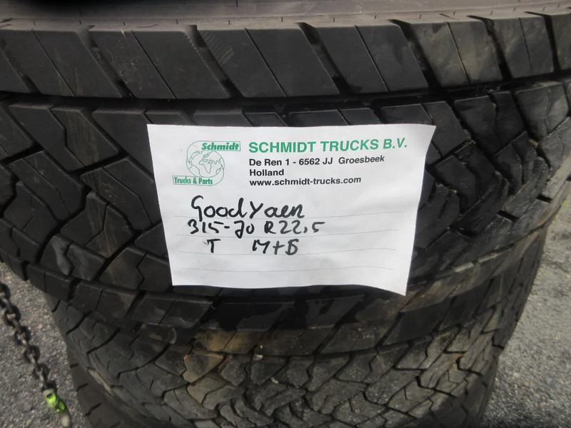 Goodyear 315/70R22.5 ACHTER BANDEN M+S  MET STAAL WIELEN 4 X VOLVO 2023 - Pneumatiky pro Nákladní auto: obrázek 5 Goodyear 315/70R22.5 ACHTER BANDEN M+S  MET STAAL WIELEN 4 X VOLVO 2023 - Pneumatiky pro Nákladní auto: obrázek 5