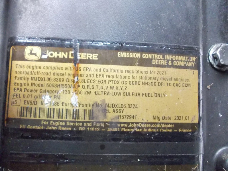 John Deere CD6068U157176//6068H1550 6,8L 2753F MOTOR CA 6000 UUR MODEL 2021 - Motor pro Nákladní auto: obrázek 5 John Deere CD6068U157176//6068H1550 6,8L 2753F MOTOR CA 6000 UUR MODEL 2021 - Motor pro Nákladní auto: obrázek 5