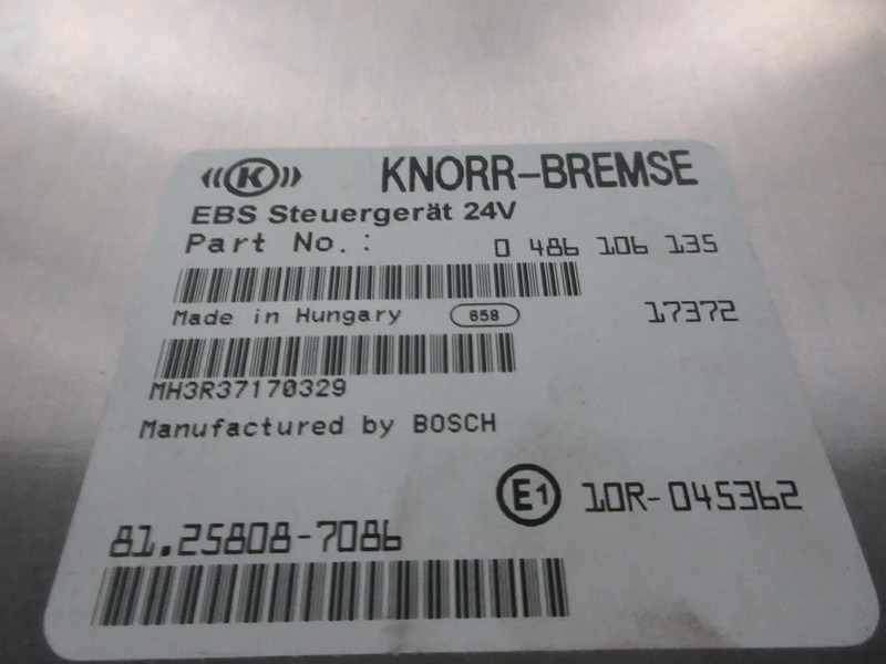 MAN 81.25808-7086 EBS STEURGERAT MAN TGX TGS TGM EURO 6 - Elektrický systém pro Nákladní auto: obrázek 5 MAN 81.25808-7086 EBS STEURGERAT MAN TGX TGS TGM EURO 6 - Elektrický systém pro Nákladní auto: obrázek 5