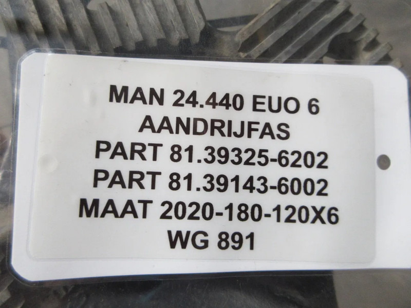 MAN 81.39325-6202//81.39143-6002 MAAT 2020-180-120X6 MAN TGX EURO 6 - Poloosa pro Nákladní auto: obrázek 4 MAN 81.39325-6202//81.39143-6002 MAAT 2020-180-120X6 MAN TGX EURO 6 - Poloosa pro Nákladní auto: obrázek 4