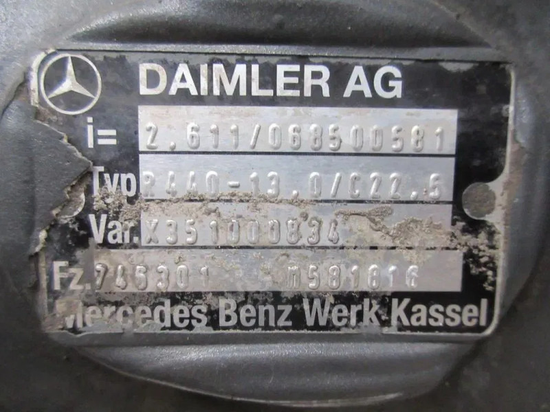 Mercedes-Benz 745.301 / R440-13 0 / C22.5 // 2.611 MERCEDES MP4 EURO 6 DIFFERENTIEEL - Diferenciál pro Nákladní auto: obrázek 5 Mercedes-Benz 745.301 / R440-13 0 / C22.5 // 2.611 MERCEDES MP4 EURO 6 DIFFERENTIEEL - Diferenciál pro Nákladní auto: obrázek 5