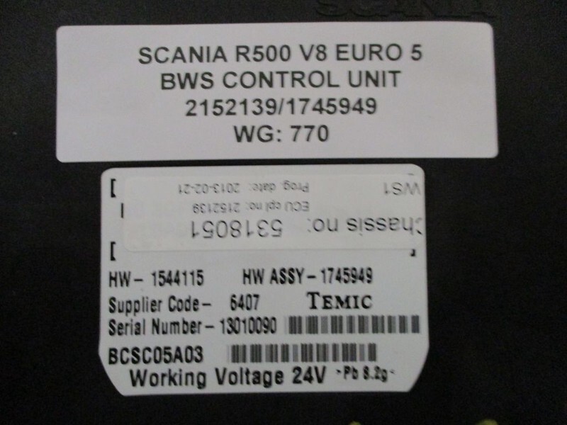 Scania 2152139/1745949 BWS CONTROL UNIT - Elektrický systém: obrázek 2 Scania 2152139/1745949 BWS CONTROL UNIT - Elektrický systém: obrázek 2