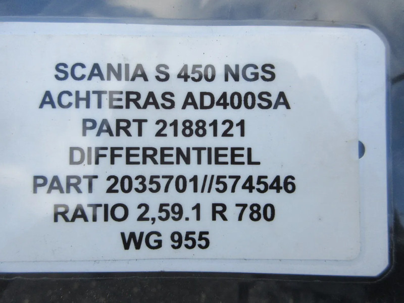 Scania 2188121 // 2035701 // 574546 // AD 400 SA ACHTER SCANIA S 450 EURO 6 NGS - Zadní náprava pro Nákladní auto: obrázek 5 Scania 2188121 // 2035701 // 574546 // AD 400 SA ACHTER SCANIA S 450 EURO 6 NGS - Zadní náprava pro Nákladní auto: obrázek 5