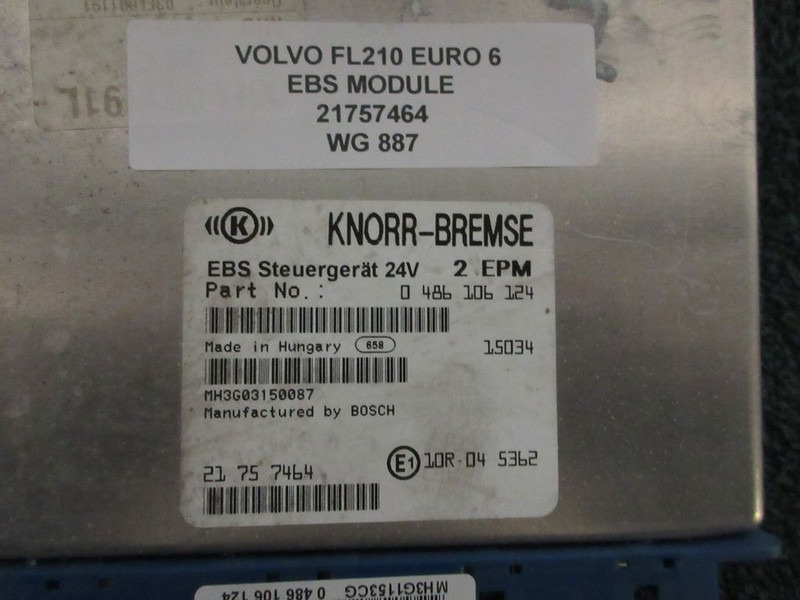 Volvo FL210 21757464 EBS MODULE EURO 6 - Elektrický systém pro Nákladní auto: obrázek 2 Volvo FL210 21757464 EBS MODULE EURO 6 - Elektrický systém pro Nákladní auto: obrázek 2