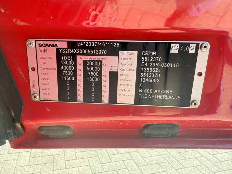 Tahač Scania NGS R500 / ENGINE RUNNING / RETARDER / HYDRAULICS / GERMAN TRUCK / ALCOA / FULL-AIR / AUTOMATIC / EURO-6 / 2018: obrázek 20