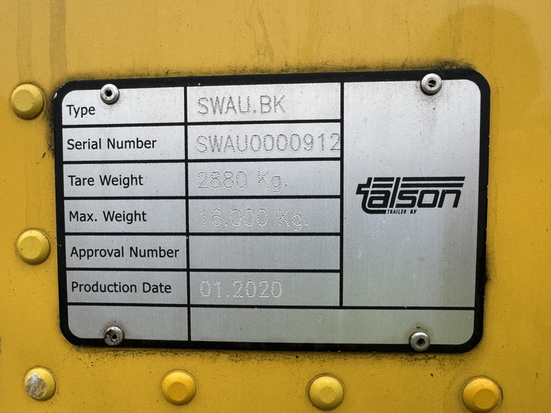 Talson SWAU.BK Wechselbrücke, Wissellaadbak, Swap body, BDF. Kein Krone - Hákový/ Ramenový nosič: obrázek 5 Talson SWAU.BK Wechselbrücke, Wissellaadbak, Swap body, BDF. Kein Krone - Hákový/ Ramenový nosič: obrázek 5