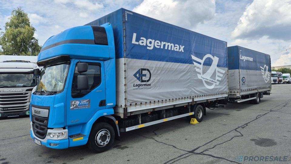 DAF LF 260 FA EURO 6 valník s plachtou + hydraulické čelo - prodejné jen s přívěsem GTS P0471Z - cena je za celou soupravu - Plachtový nákladní auto: obrázek 2 DAF LF 260 FA EURO 6 valník s plachtou + hydraulické čelo - prodejné jen s přívěsem GTS P0471Z - cena je za celou soupravu - Plachtový nákladní auto: obrázek 2
