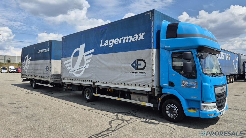 DAF LF 260 FA EURO 6 valník s plachtou + hydraulické čelo - prodejné jen s přívěsem GTS P0471Z - cena je za celou soupravu - Plachtový nákladní auto: obrázek 1 DAF LF 260 FA EURO 6 valník s plachtou + hydraulické čelo - prodejné jen s přívěsem GTS P0471Z - cena je za celou soupravu - Plachtový nákladní auto: obrázek 1