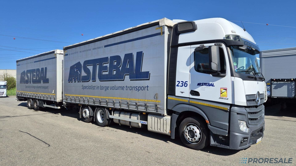 MERCEDES-BENZ ACTROS 2542 6X2 EURO 6 velkoobjemová souprava - prodejné jen s přívěsem PANAV P0465Z - cena je za celou soupravu - Plachtový nákladní auto: obrázek 1 MERCEDES-BENZ ACTROS 2542 6X2 EURO 6 velkoobjemová souprava - prodejné jen s přívěsem PANAV P0465Z - cena je za celou soupravu - Plachtový nákladní auto: obrázek 1