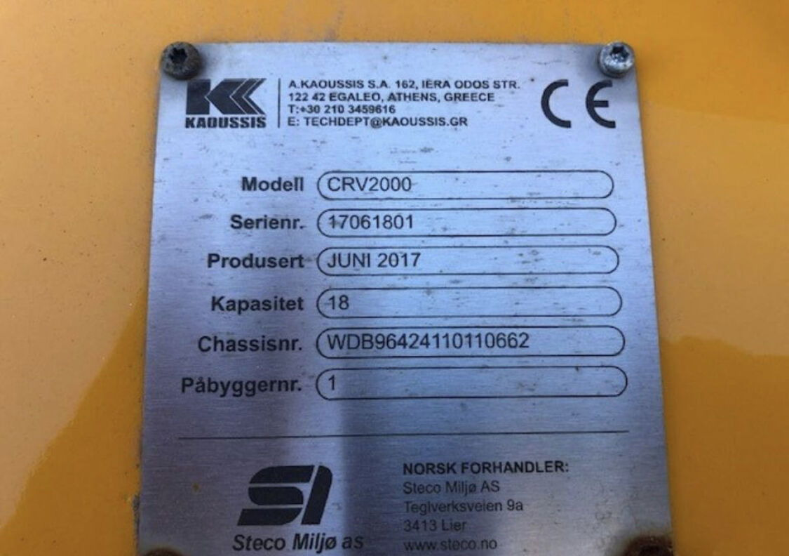 Nový Výměna karoserie - voz na odvoz odpadků Diversen CRV2000 licencja NTM, Steco, New in Poland Kadussis CRV2000 licencja NT: obrázek 12