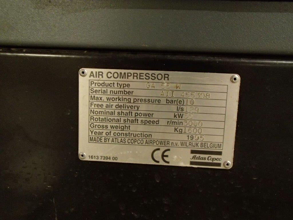 Frequency controlled screw compressor Atlas Copco GA 55 W - Mobilní kompresor: obrázek 2 Frequency controlled screw compressor Atlas Copco GA 55 W - Mobilní kompresor: obrázek 2
