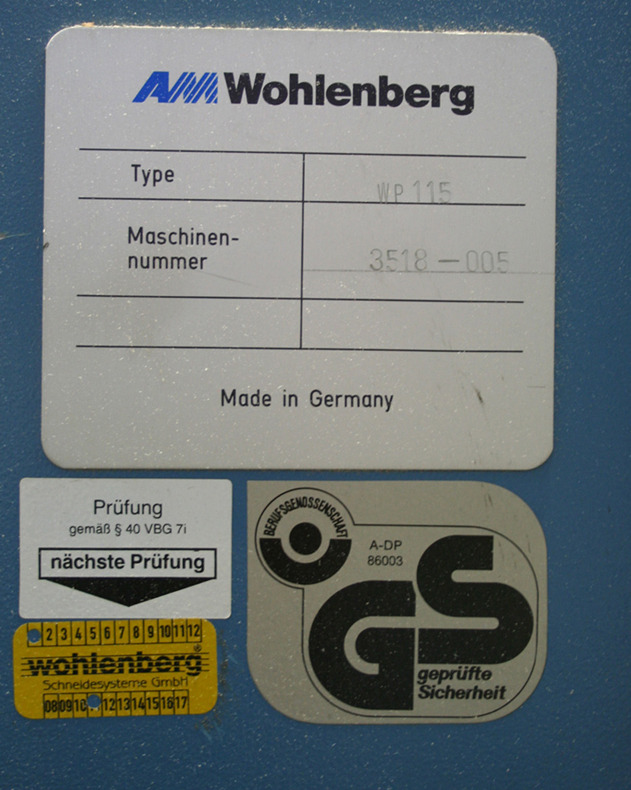 Wohlenberg 115 MCS-2 cutting machine - Stroj na řezání papíru: obrázek 2 Wohlenberg 115 MCS-2 cutting machine - Stroj na řezání papíru: obrázek 2