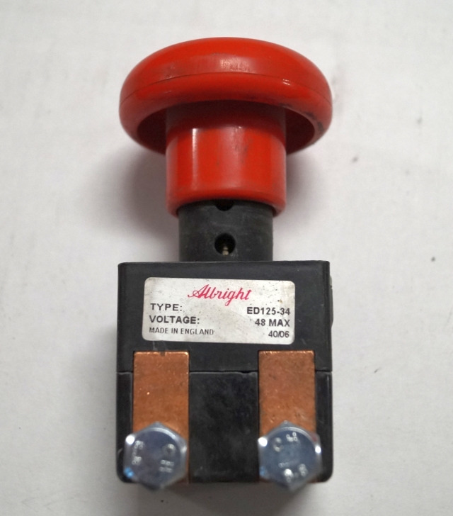 Albright unknown | Noodstop schakelaar Emergency off switch ED125-34 48V max Noodstop schakelaar Emergency off switch ED125-34 48V max - Elektrický systém pro Manipulační technika: obrázek 1 Albright unknown | Noodstop schakelaar Emergency off switch ED125-34 48V max Noodstop schakelaar Emergency off switch ED125-34 48V max - Elektrický systém pro Manipulační technika: obrázek 1