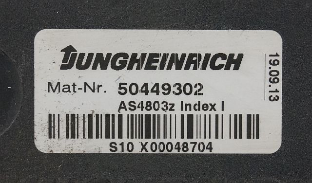 Jungheinrich 50449302 | Stuur regeling Controller AS4803 Z index I for ETV214 ye - Řídicí blok pro Manipulační technika: obrázek 2 Jungheinrich 50449302 | Stuur regeling Controller AS4803 Z index I for ETV214 ye - Řídicí blok pro Manipulační technika: obrázek 2