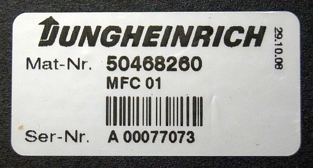 Jungheinrich 50468260 | MFC01 Brake sn A00077073 from ETV320 year 2008 - Řídicí blok pro Manipulační technika: obrázek 4 Jungheinrich 50468260 | MFC01 Brake sn A00077073 from ETV320 year 2008 - Řídicí blok pro Manipulační technika: obrázek 4