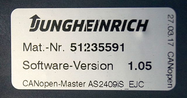 Jungheinrich 51206665 | Rij/hef regeling Drive/lift controller AS2409 i S Index - Řídicí blok pro Manipulační technika: obrázek 3 Jungheinrich 51206665 | Rij/hef regeling Drive/lift controller AS2409 i S Index - Řídicí blok pro Manipulační technika: obrázek 3