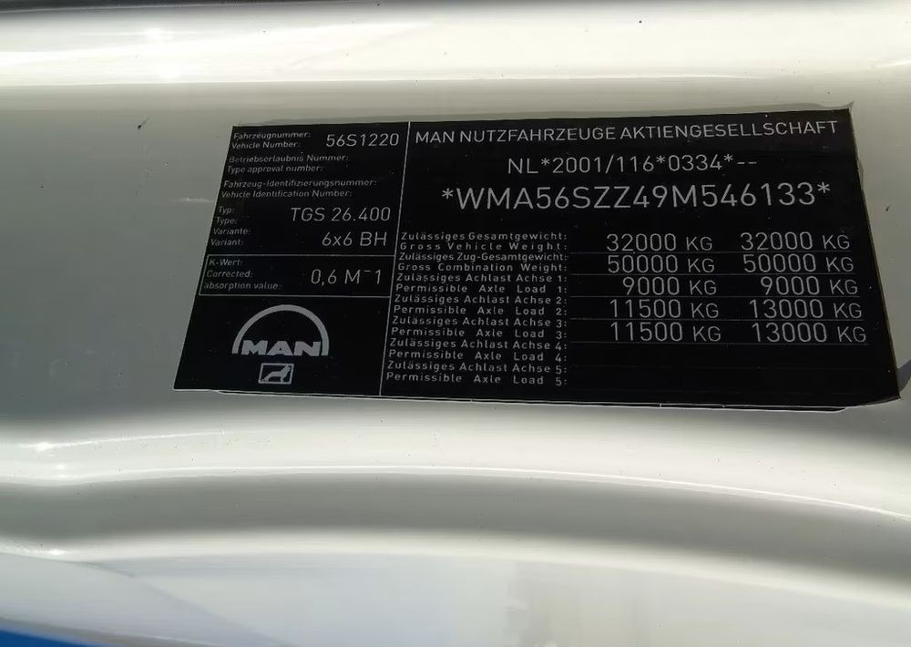 MAN TGS 26.400 6x6 – Wywrotka 3-stronna Meiller + Żuraw HIAB 166 E3 HIPRO – 429.222 km – Euro 4 - Sklápěč, Auto s hydraulickou rukou: obrázek 5 MAN TGS 26.400 6x6 – Wywrotka 3-stronna Meiller + Żuraw HIAB 166 E3 HIPRO – 429.222 km – Euro 4 - Sklápěč, Auto s hydraulickou rukou: obrázek 5