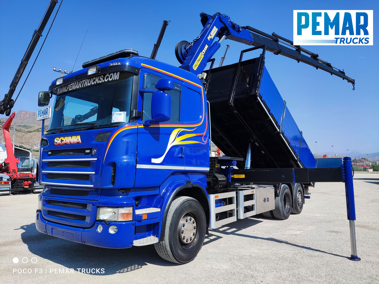 SCANIA R 420 6X2 GRUA PALFINGER PK 23002 BASCULANTE - Sklápěč, Auto s hydraulickou rukou: obrázek 1 SCANIA R 420 6X2 GRUA PALFINGER PK 23002 BASCULANTE - Sklápěč, Auto s hydraulickou rukou: obrázek 1