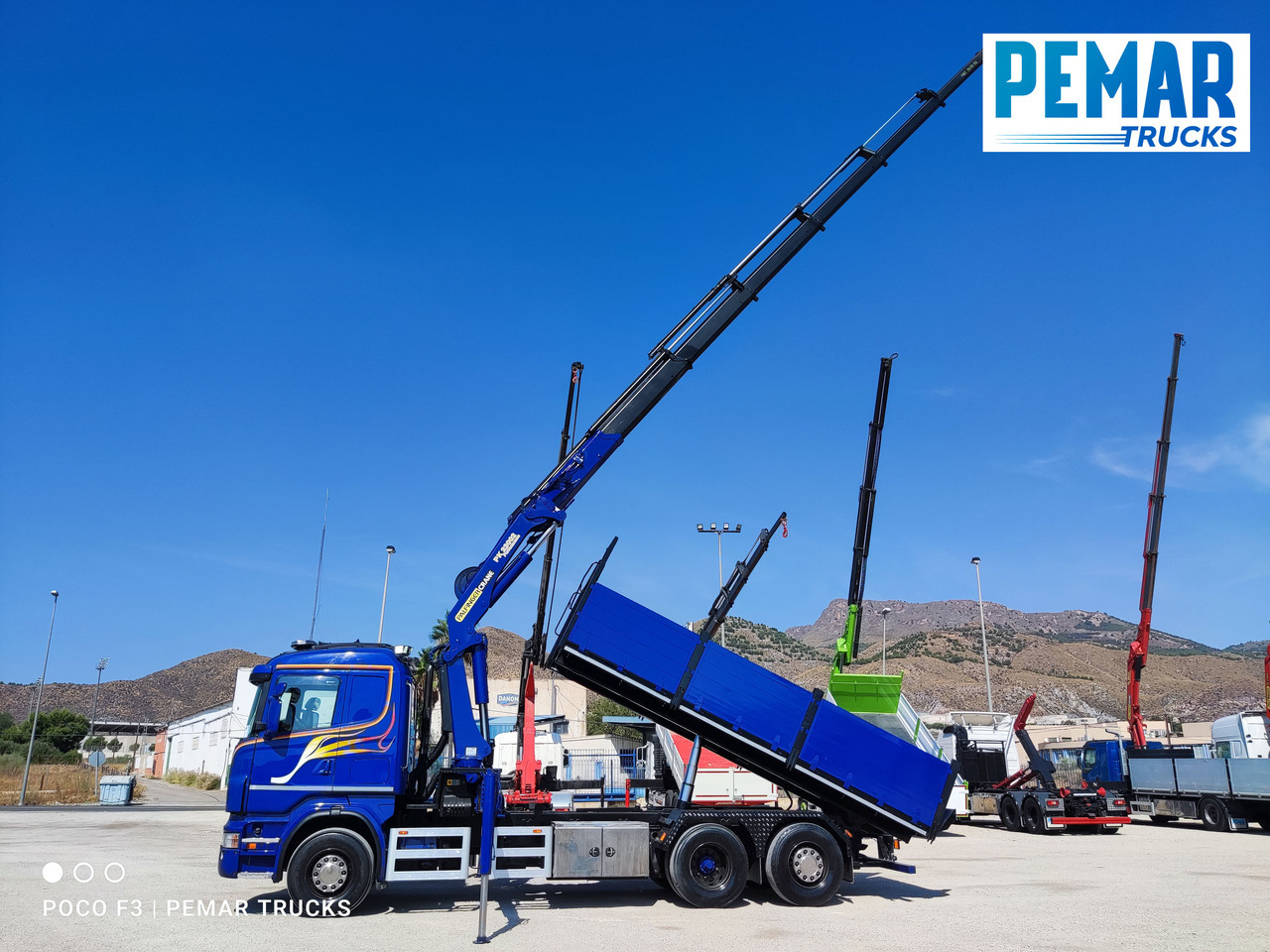 Sklápěč, Auto s hydraulickou rukou SCANIA R 420 6X2 GRUA PALFINGER PK 23002 BASCULANTE: obrázek 29
