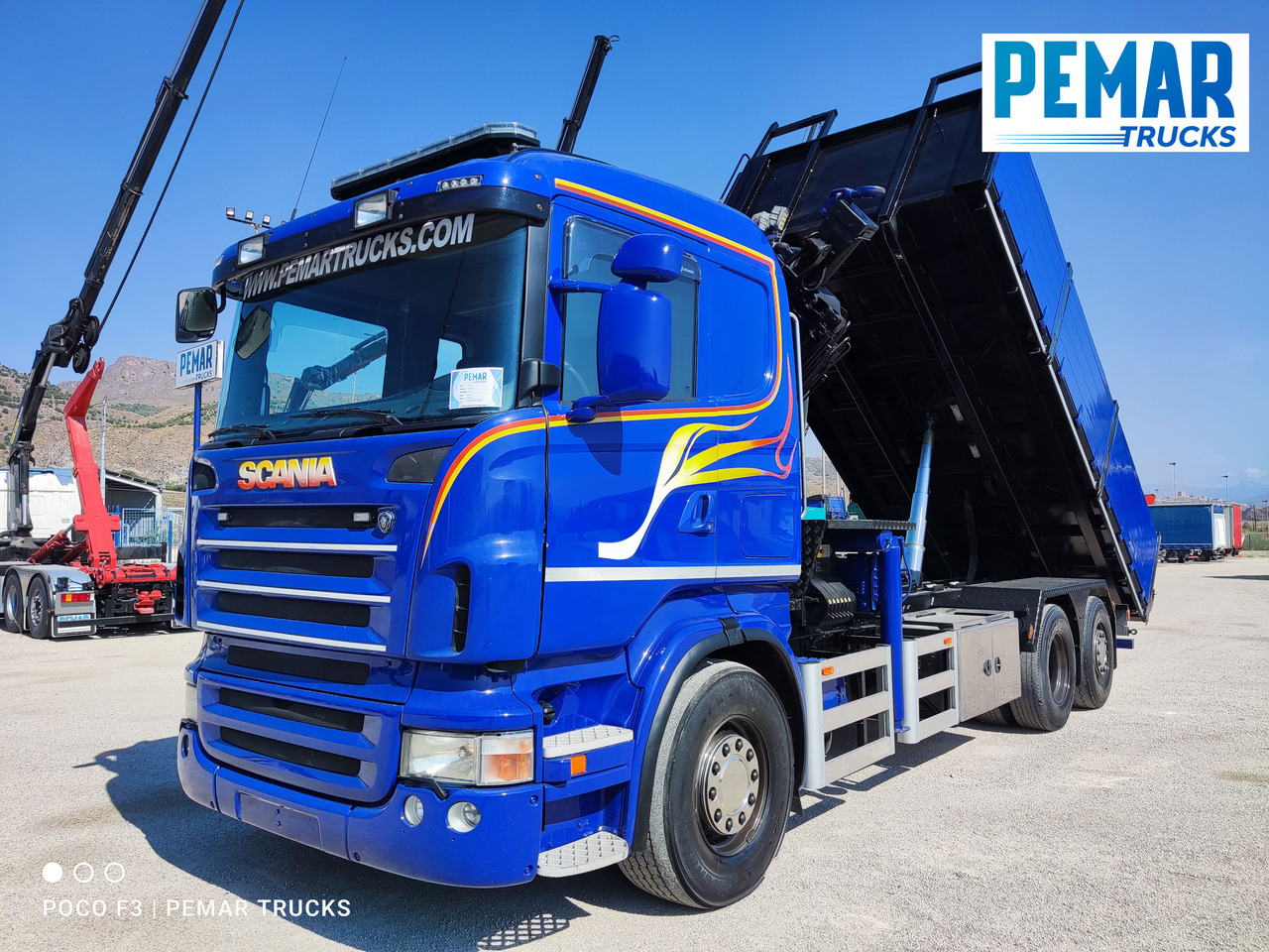 Sklápěč, Auto s hydraulickou rukou SCANIA R 420 6X2 GRUA PALFINGER PK 23002 BASCULANTE: obrázek 11