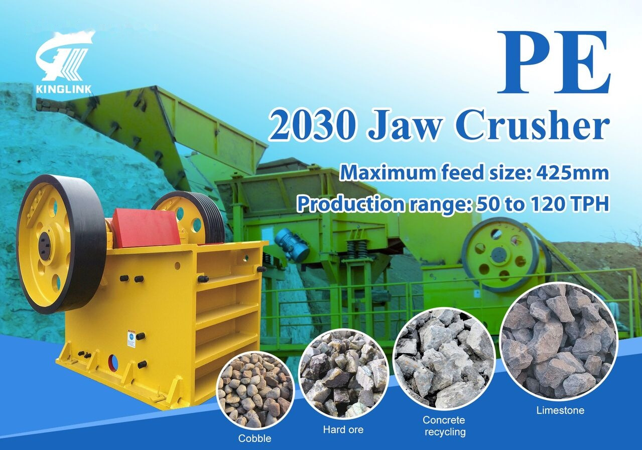 Kinglink PE500x750 | PE2030 Trio Type Jaw Crusher - Čelisťový drtič: obrázek 1 Kinglink PE500x750 | PE2030 Trio Type Jaw Crusher - Čelisťový drtič: obrázek 1