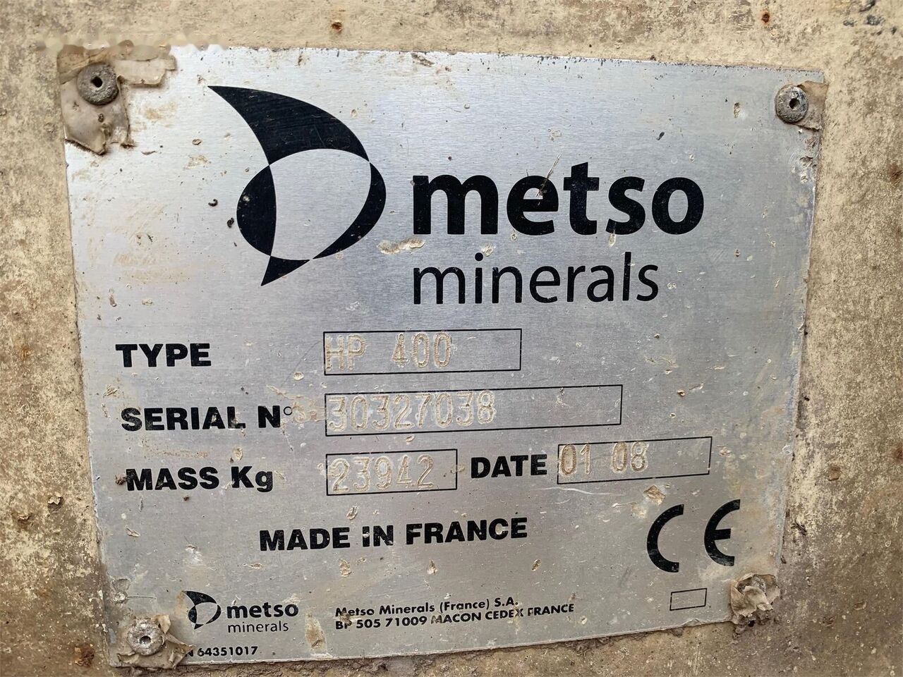 Metso HP400 Original Cone Crusher Used - Kuželový drtič: obrázek 2 Metso HP400 Original Cone Crusher Used - Kuželový drtič: obrázek 2