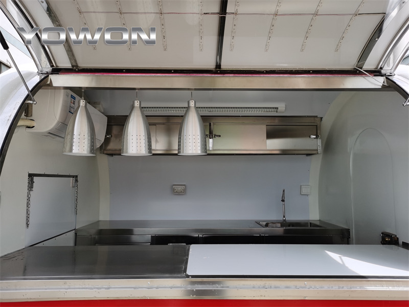 Nový Prodejní přívěs pro dopravu potravin YOWON Fully customized food vending cart mobile street fast food trailer: obrázek 10
