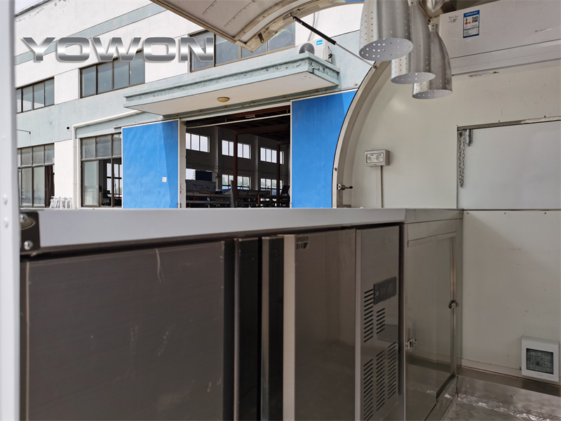 Nový Prodejní přívěs pro dopravu potravin YOWON Fully customized food vending cart mobile street fast food trailer: obrázek 13