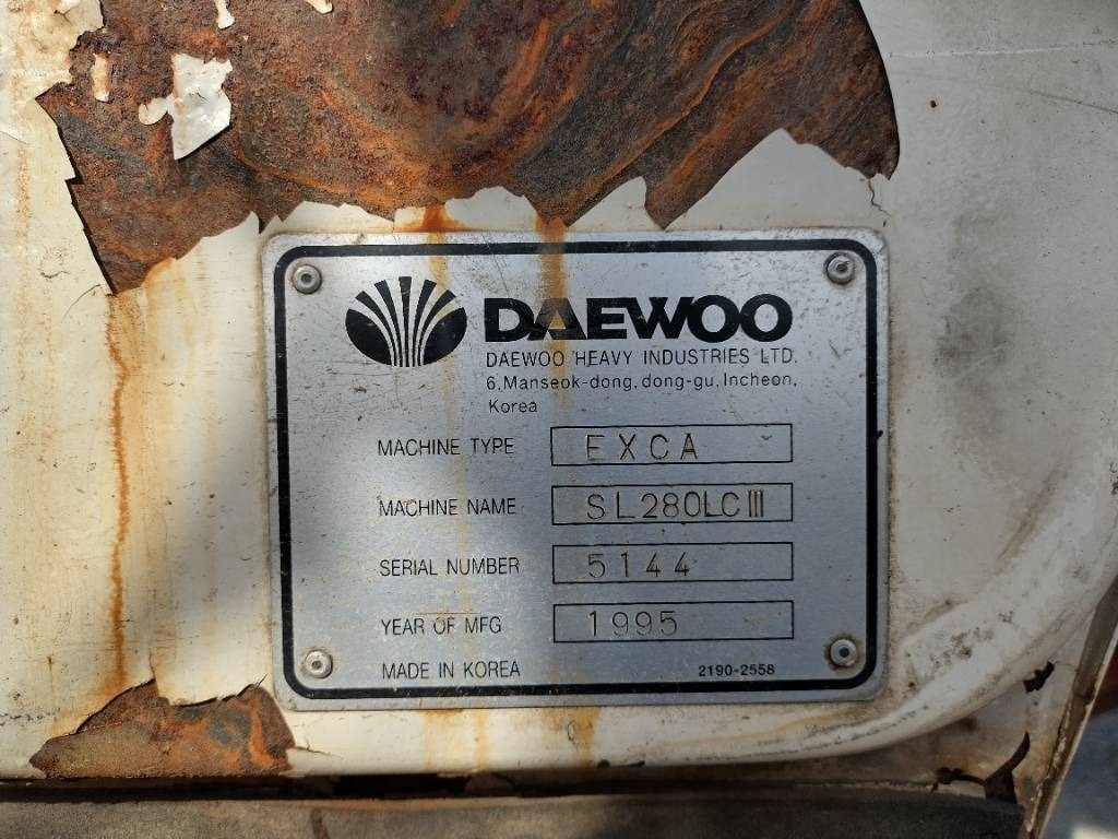 Pásové rýpadlo Daewoo SL280LC telakone, liitin: obrázek 9