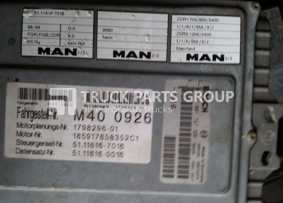 MAN ECU EDC, engine control unit 4 series , L2000, 51116167173, 5111 control unit - Řídicí blok pro Nákladní auto: obrázek 4 MAN ECU EDC, engine control unit 4 series , L2000, 51116167173, 5111 control unit - Řídicí blok pro Nákladní auto: obrázek 4