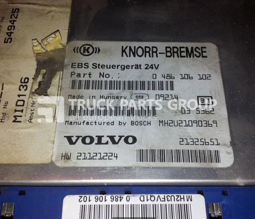 VOLVO FH13, FM13, EBS control unit, EURO 4, EURO 5, electronic brake c control unit - Řídicí blok pro Nákladní auto: obrázek 2 VOLVO FH13, FM13, EBS control unit, EURO 4, EURO 5, electronic brake c control unit - Řídicí blok pro Nákladní auto: obrázek 2