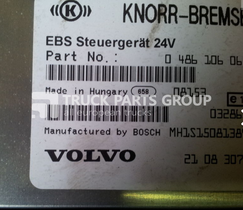 VOLVO FH13, FM13, EURO 4, EURO 5, EDC, ECU, EBS control unit, electron control unit - Řídicí blok pro Nákladní auto: obrázek 4 VOLVO FH13, FM13, EURO 4, EURO 5, EDC, ECU, EBS control unit, electron control unit - Řídicí blok pro Nákladní auto: obrázek 4