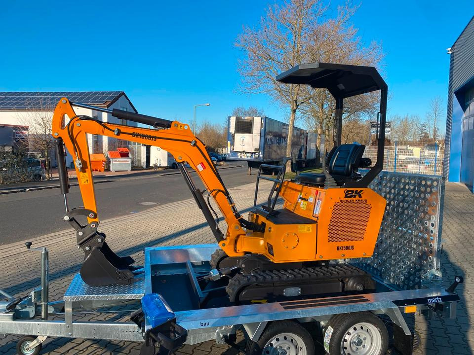 Mini rýpadlo, Přívěs Minibagger BK1500JS + Anhänger + Zubehör *INKL.19% MWST*KUBOTA*BERGER KRAUS*JOYSTICK*ZUBEHÖRPAKET GROß*SOFORT!*: obrázek 6